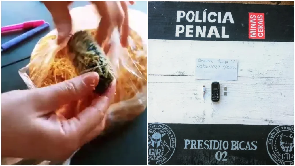 Polícia apreende celulares dentro de pacote de batata palha em presídio da Grande BH