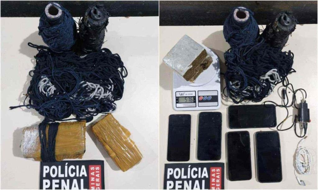 Polícia apreende celulares e drogas que seriam jogados em presídio da Grande BH