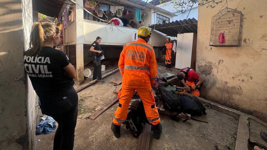 Mulher concretada em quintal é enterrada em BH