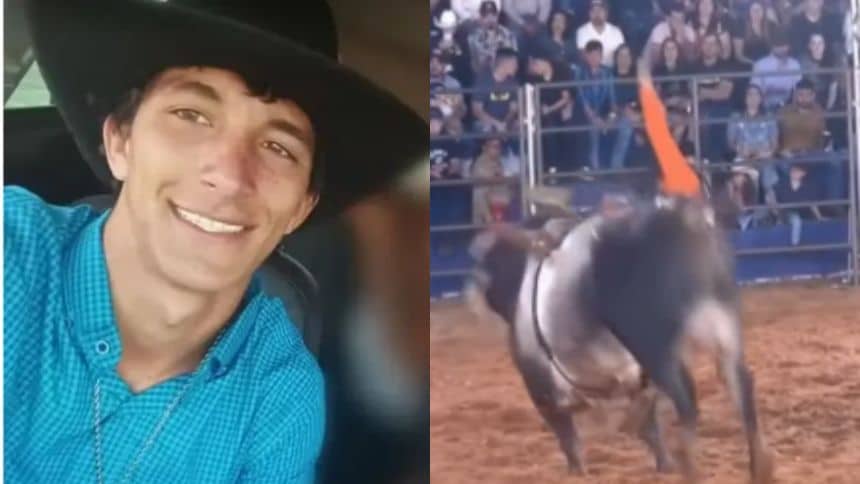 Cenas fortes: Peão mineiro morre pisoteado em rodeio no interior de SP 2 Cenas fortes: Peão mineiro morre pisoteado em rodeio no interior de SP