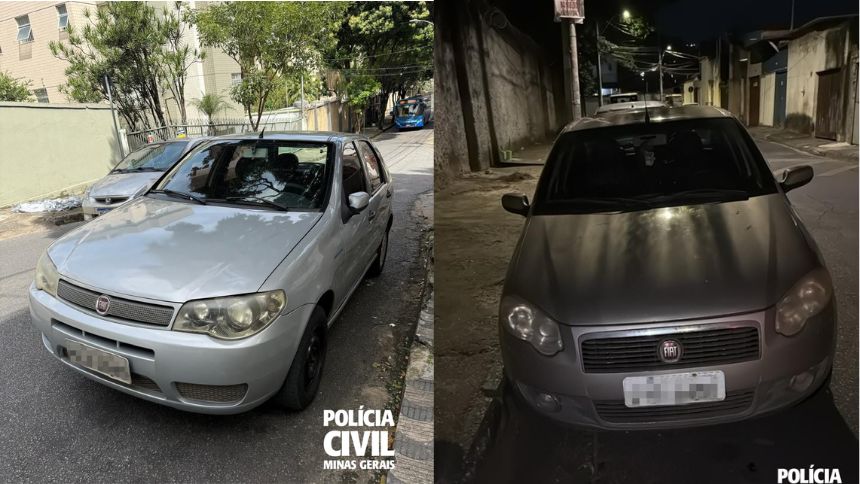 Câmera flagra policiais prendendo ladrões de veículos na Grande BH