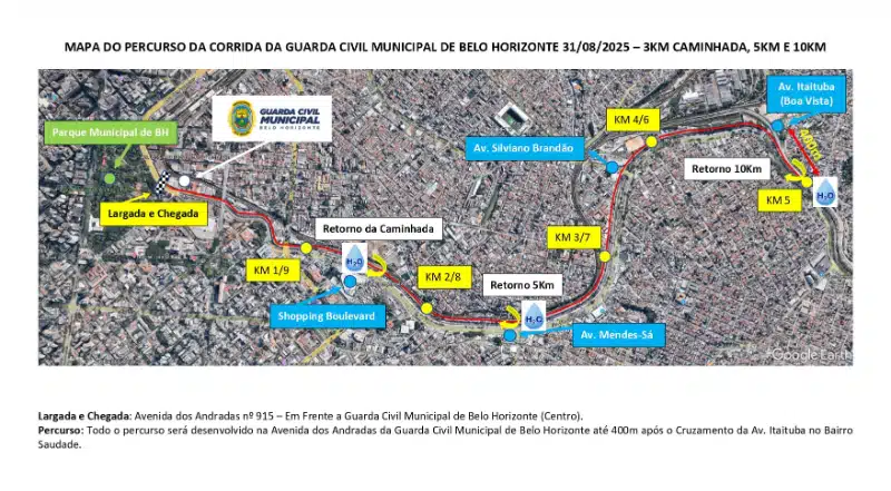 Inscrições abertas para a 1ª Corrida da Guarda Municipal de BH