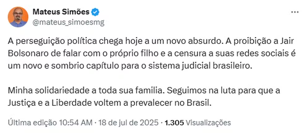 Zema e vice criticam decisão do STF contra Bolsonaro: 'Perseguição absurda'